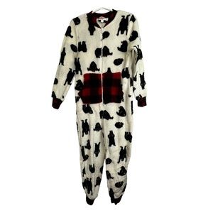 MONKEY BARS White with Bear Print Jumpsuit Size 4